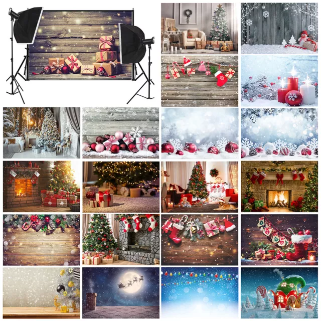 5x3ft 7x5ft Christmas Photography Backdrop Xams Tree Background Party Wall Decor