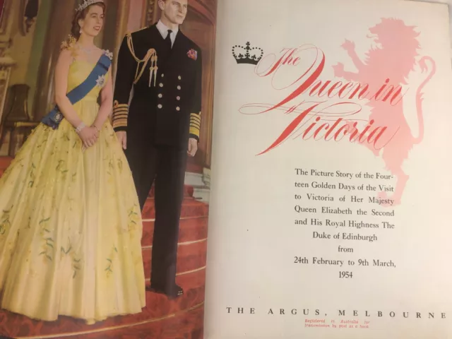 Royal Family - Hard Cover Book - Queen Elizabeth 11 In Victoria, Australia