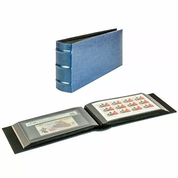 Lindner 812L-B Universalalbum FIRMO L für 108 extra lange Belege, blau