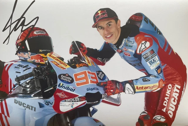 Photo Autographe Signée MARC MARQUEZ - Pilote Ducati MotoGP, Format 10x15 Cm, Originale