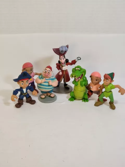 Lot of 7 Disney Jr Jake and the Neverland Pirates PVC Toy Figures RARE bird 2