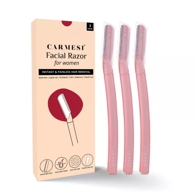 Carmesi Reusable Face Razor for Women Facial Hair- 3 Razors