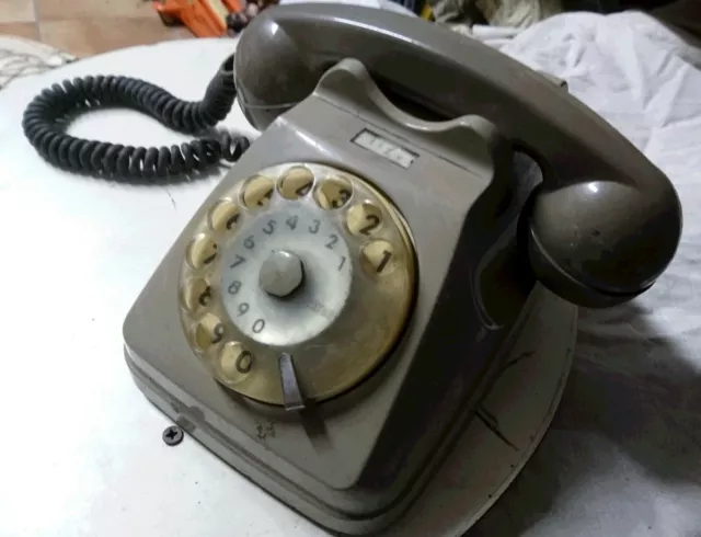 TELEFONO A DISCO VINTAGE SIP FATME BIGRIGIO Maggio 1974 ANNI 70/80 ARREDO