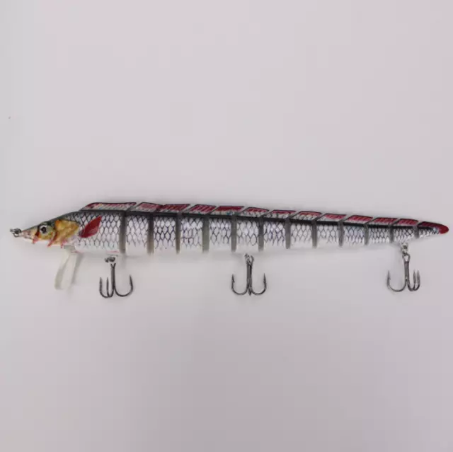 1pc Multi Jointed Bass Muskie Pike Bass Striper Fishing Crank Bait Swimbait Lure