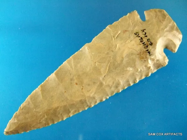 Super Fine Authentic Kentucky Hornstone Flint Dovetail Point Arrowheads SCA COA