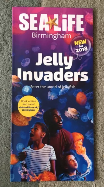 SEALIFE Birmingham Promotional Flyer - Jelly Invaders 2018 Jellyfish / Turtles