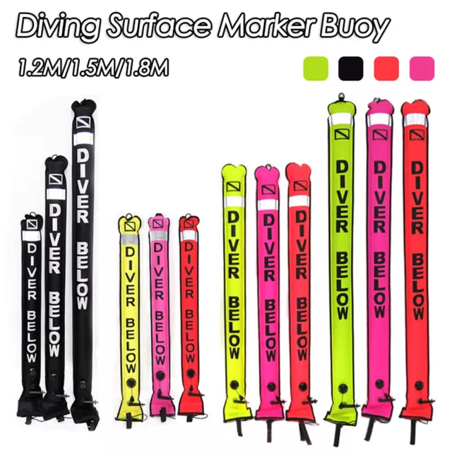 Scuba Diving Inflatable Safety Sausage Signal Surface Marker Buoy Tube CZ