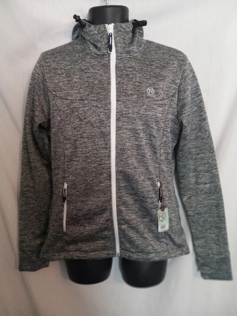 Roper Womens Gray/Black  Polyester/Fleece Hooded Jacket Size Large  New With Tag
