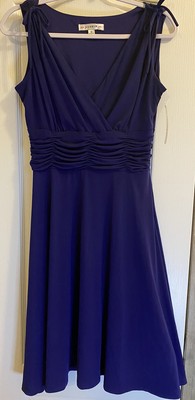Women's AA Studio Gather Waist Sleeveless Indigo Dress Size 10 Petite NWT