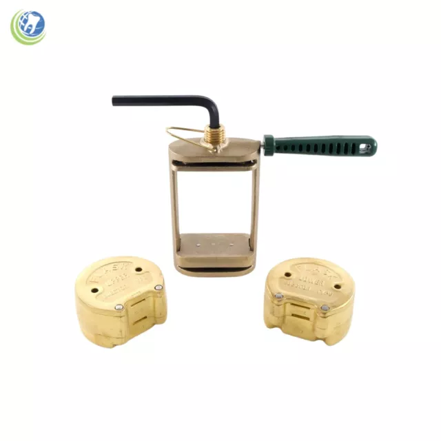 Dental Laboratory Lab Bronze Spring Press Compress With Two Flasks Upper & Lower