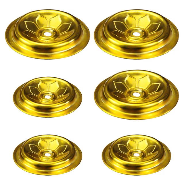 6 Pcs Öllampe Ölschwimmer Aluminium Buddhistische Öllampe Golden