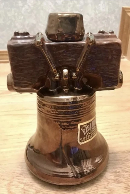 Collectible Ezra Brooks Decanter "Liberty Bell" Empty Rare