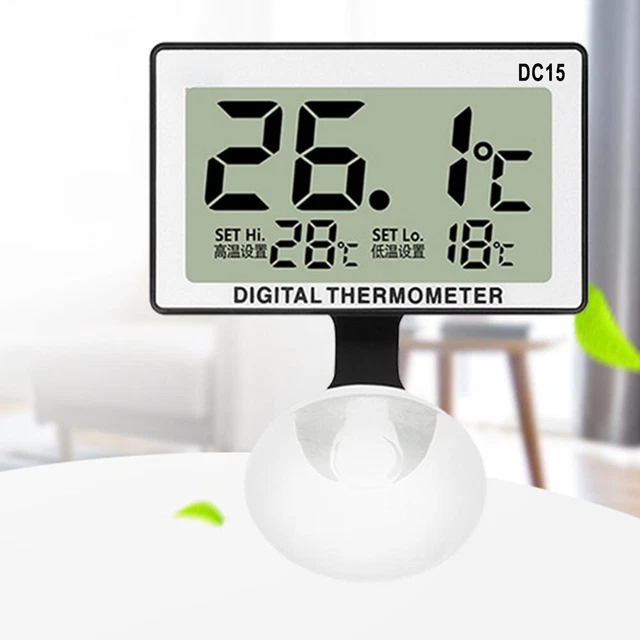 Medidor de temperatura digital LCD con ventosa -18°C y 28°C 45mm X 25mm