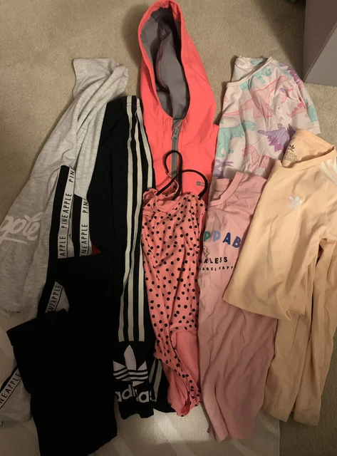Girls 9 Item Clothing Bundle Age 7-8 Years Adidas Pineapple Next 7 8 Sports H&M