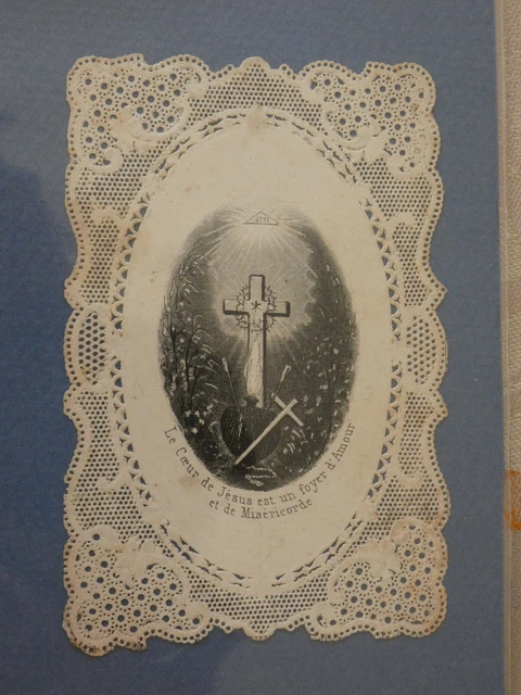 image pieuse canivet dentelle le coeur d jesus est un foyer d'amour bes dubreuil