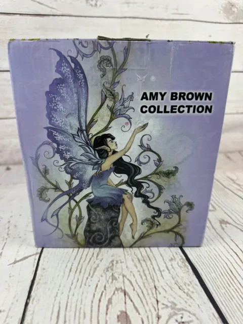 Amy Brown Wild Violet Faery Fairy Statue Mushroom Enchanted 6" Figurine READ