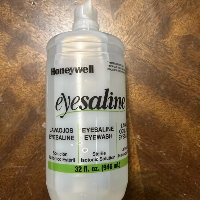 New, Honeywell Eyesaline Eye And Face Wash Sterile Station 32 Oz 32-000455-0000