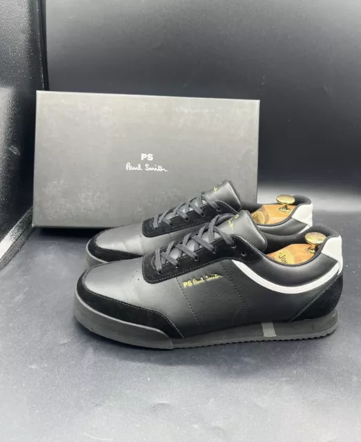 Paul smith black leather trainers sale
