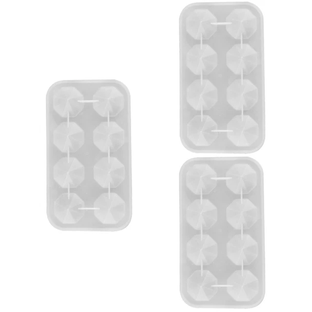 Set 3 Diamantform Silikon-Diamant Kristall-Epoxy Glitzersteine
