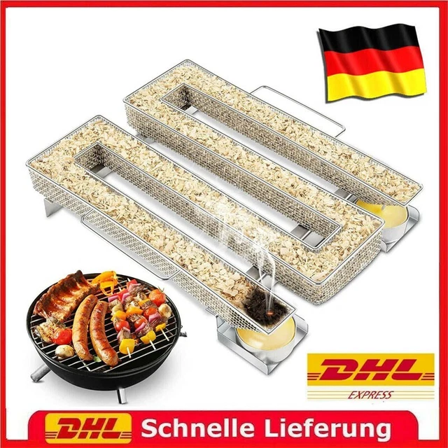 Edelstahl Kaltrauchgenerator Kaltraucherzeuger Sparbrand Smoker Kalträuchern NEU