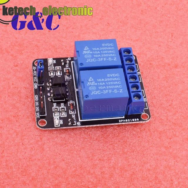2 CHANNEL 5V Relay Module with optocoupler for Arduino PIC ARM DSP AVR ...