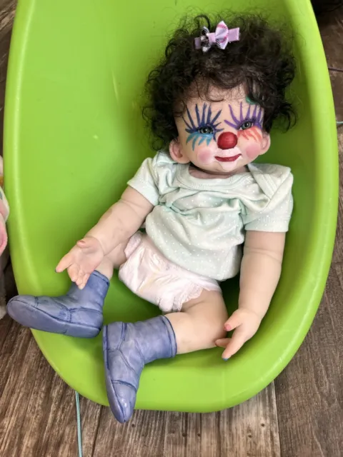 Ooak Reborn newborn baby Girl  Clown