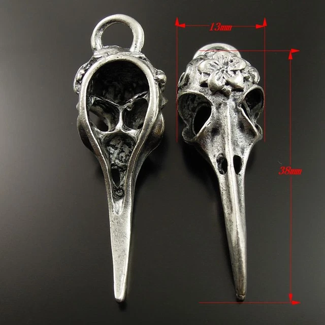 5 Stück Antiqued Silber Geist Schädel Vogel Charms Anhänger Dangle Schmuck 36979