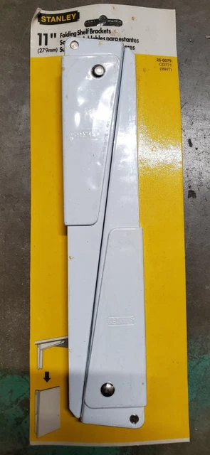 Stanley 11" White Folding Shelf Brackets