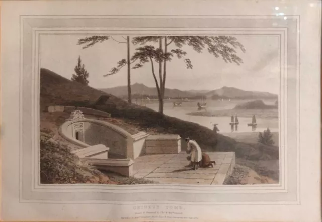 Original aquatint Chinese Tomb China Thomas Daniell 1810