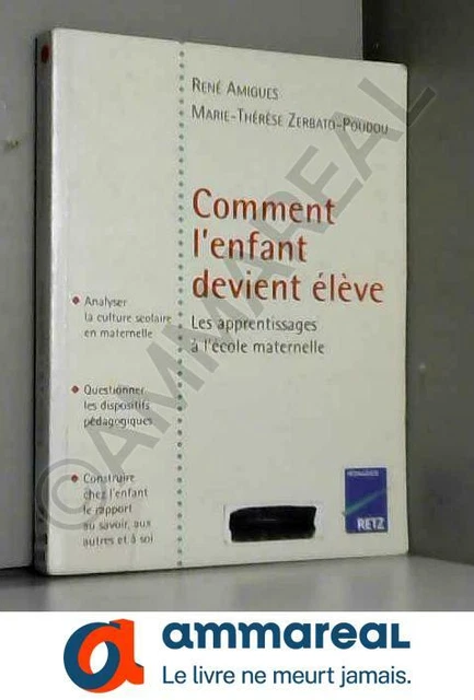 COMMENT L'ENFANT DEVIENT élève. Les apprentissages à l'école maternelle ...