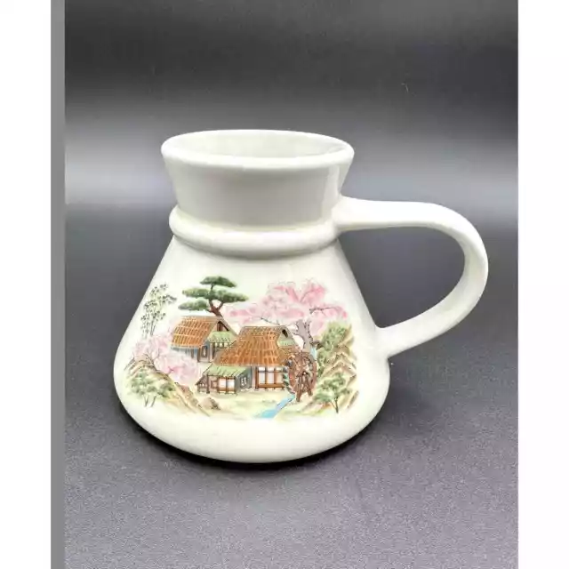 Japan Ceramic Landscape Transfer Ware/Painted Travel Mug