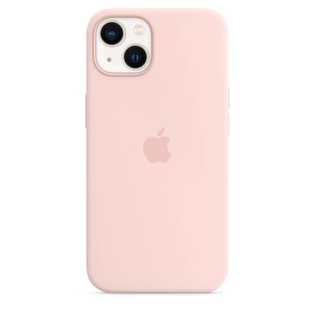 Silicone Case with MagSafe for Apple iPhone 13, Soft-Touch Finish, Chalk Pink