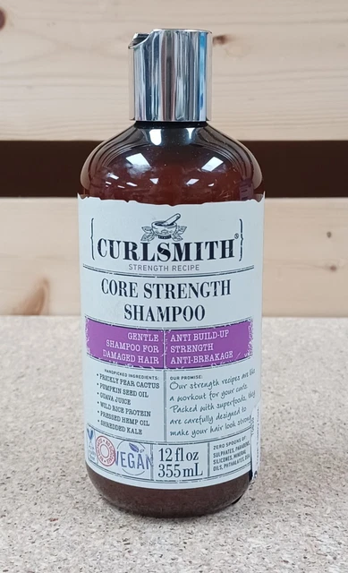 CURLSMITH - Champú de fuerza central, suave rico en proteínas para uso frecuente 12 fl oz