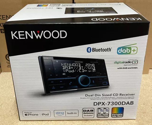  Kenwood DPX-7200DAB 2-DIN CD Car Radio with DAB+ and Bluetooth  Hands-Free Kit (Alexa Built-in, USB, AUX-In, High-Performance Tuner,  Spotify Control, Sound Processor, 4 x 50 W, Various Button Lighting) :  Electronics