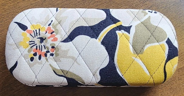 Vera Bradley DOGWOOD pattern glasses Clamshell HARD Eye Glass sunglass case Vera Bradley DOGWOOD pattern glasses Clamshell HARD Eye Glass sunglass case