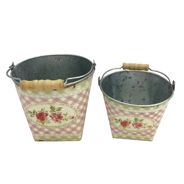 rustikale Hausvase Bauernvase mit Blumen Retro-Blumentopf 2 stücke
