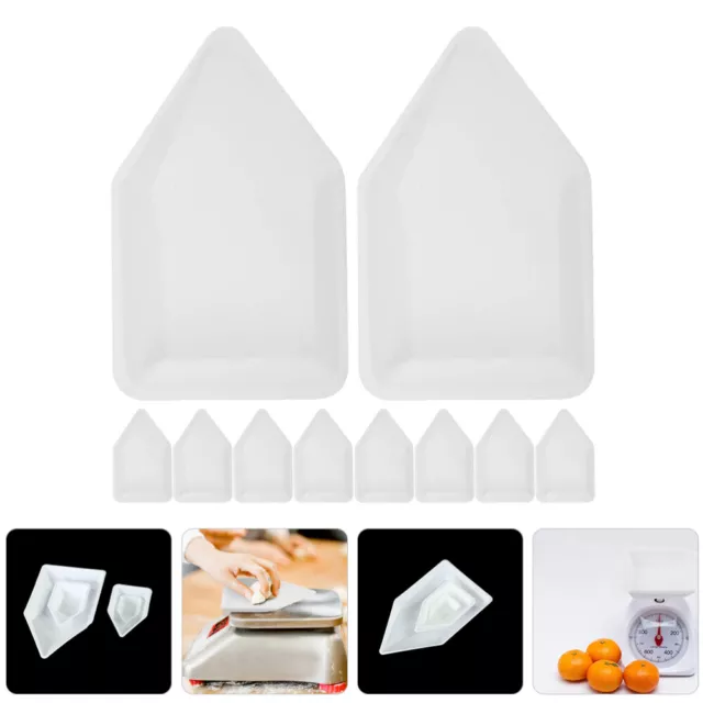 Mini Measuring Boats Dish - Pack of 10 Plastic Pour Boats for Accurate Weighing