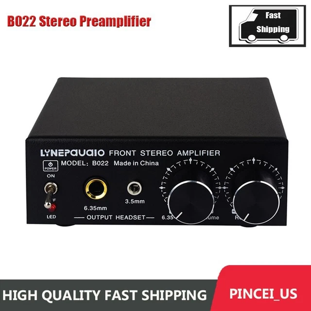 B022 STEREO PREAMPLIFIER Preamp Active Speaker Headphone Preamp + Power