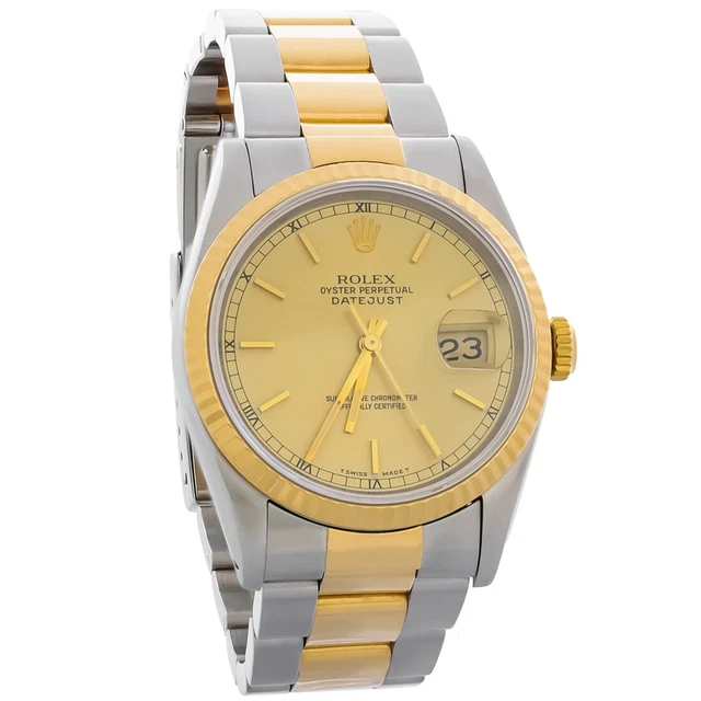 Rolex Datejust Mens Oyster Perpetual 18K Swiss Automatic Watch 16233 Rolex Datejust Mens Oyster Perpetual 18K Swiss Automatic Watch 16233