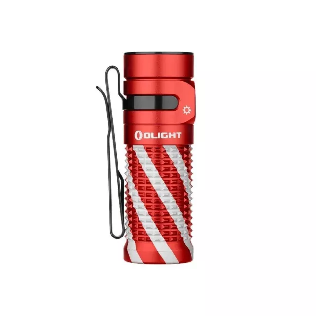 Olight Baton 4 Limited Edition Candy Cane Red Powerful  1300 Lumens EDC Torch