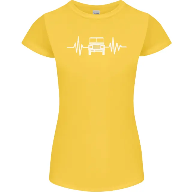 T-shirt 4x4 Heart Beat Pulse Off Roading da donna Petite Cut 11
