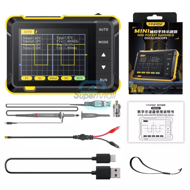 FNIRSI DSO152 Handheld Mini Digital Oscilloscope 2.5MS/s 200kHz Bandwidth