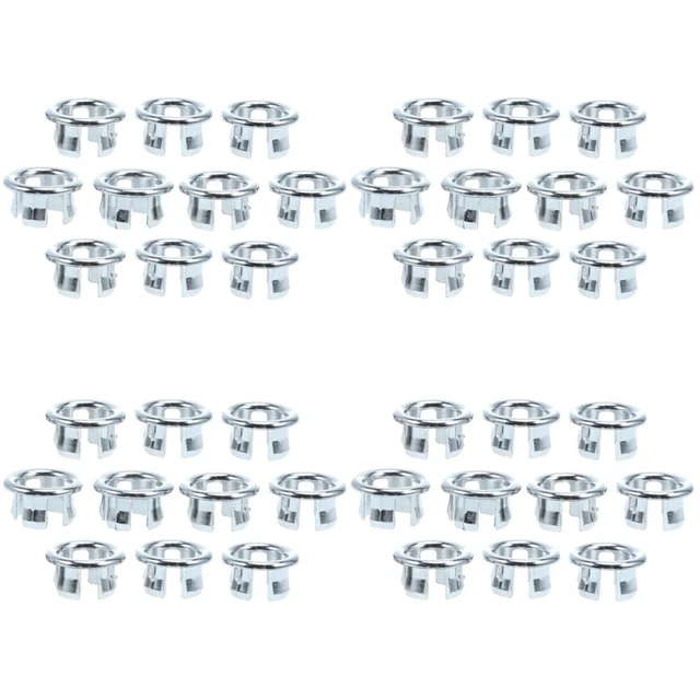 40 Pcs Bathroom Overflow Ring Plastic Inserts White Decor Black Decor Basin