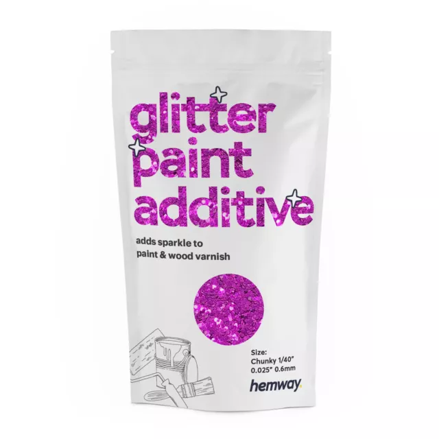 Hemway Glitzer Wandfarbe klobig 0,6 mm Additiv für Emulsion Schlafzimmer Küche