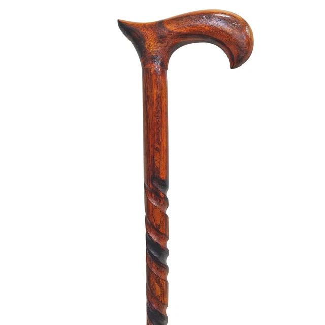 Wooden Walking Stick - Wooden Walking Canes for Men and Women, Handema...