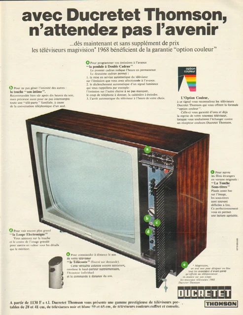 Publicité Advertising 1967  DUCRETET THOMSON téléviseur magivision