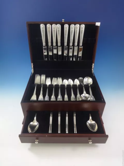 Palm by Tiffany & Co. Sterling Silver Flatware Set Service 8 Dinner 50 Pieces