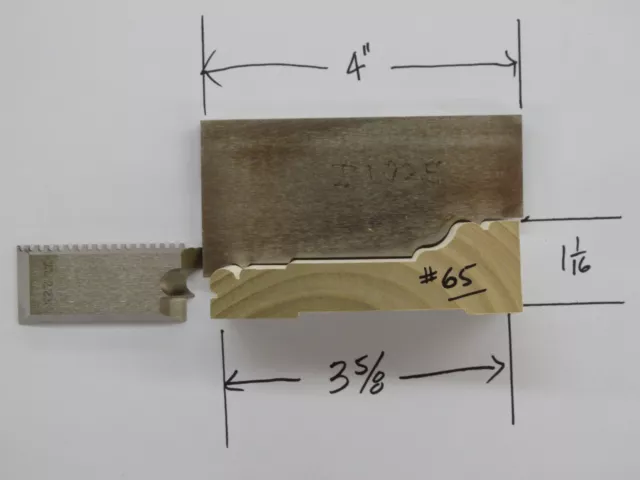 Shaper / Molder Custom Corrugated Back / CB Knives For 1 1/16" x 3 5/8" Casing