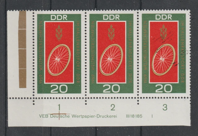 Deutschland DDR Mi.Nr  1492 ** Ecke . Eckrand postfrisch Druckvermerk DV I MNH