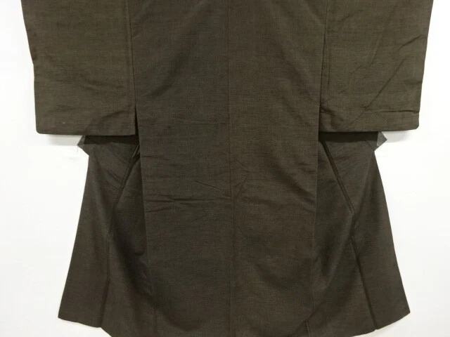6538804: Japanese Kimono / Antique Mens Ensemble Kimono / Hand Woven Tsumugi